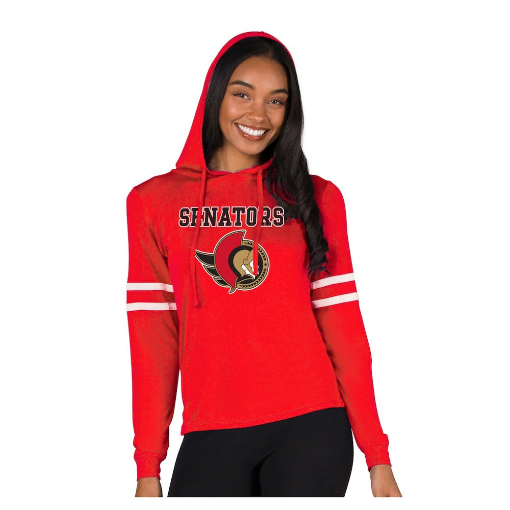 Ottawa Senators Concepts Sport Women's Marathon Long-Sleeve Hooded T-Shirt - Red - NHL