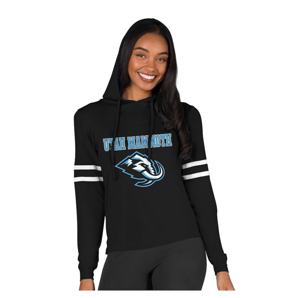 Utah Mammoth Concepts Sport Women's Marathon Long-Sleeve Hooded T-Shirt - Black - NHL