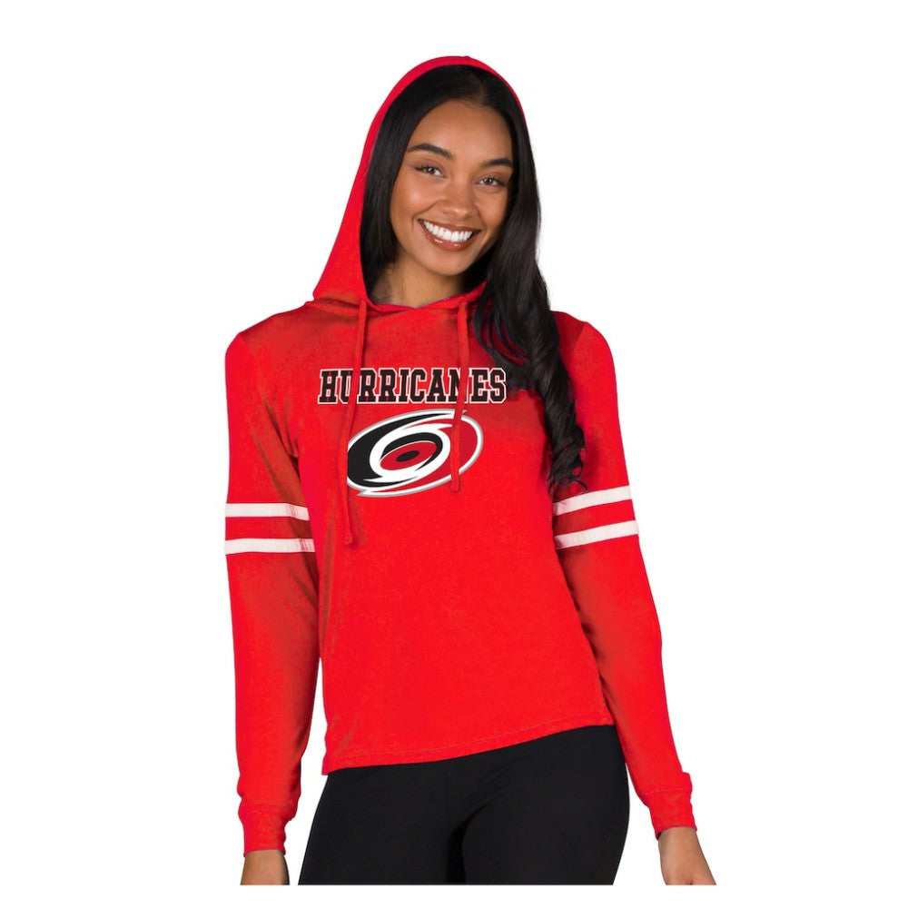 Carolina Hurricanes Concepts Sport Women's Marathon Long-Sleeve Hooded T-Shirt - Red - NHL