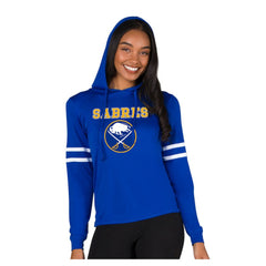 Buffalo Sabres Concepts Sport Women's Marathon Long-Sleeve Hooded T-Shirt - Royal - NHL