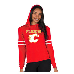 Calgary Flames Concepts Sport Women's Marathon Long-Sleeve Hooded T-Shirt - Red - NHL