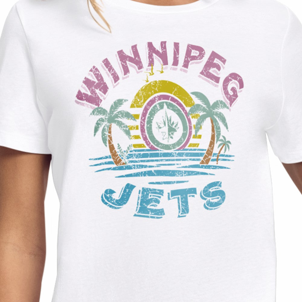 Winnipeg Jets Starter Women's Tonal Beach T-Shirt - White - NHL