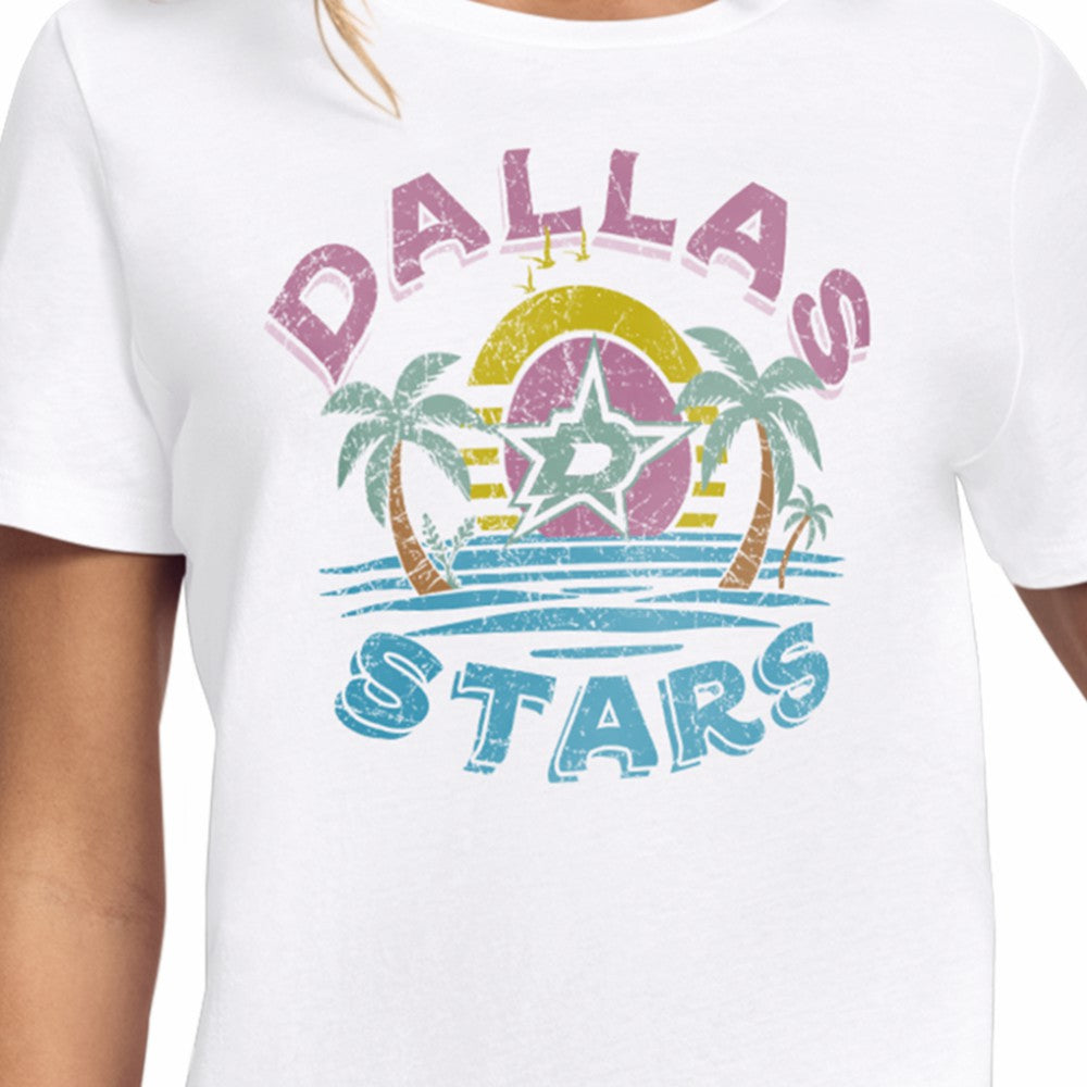 Dallas Stars Starter Women's Tonal Beach T-Shirt - White - NHL