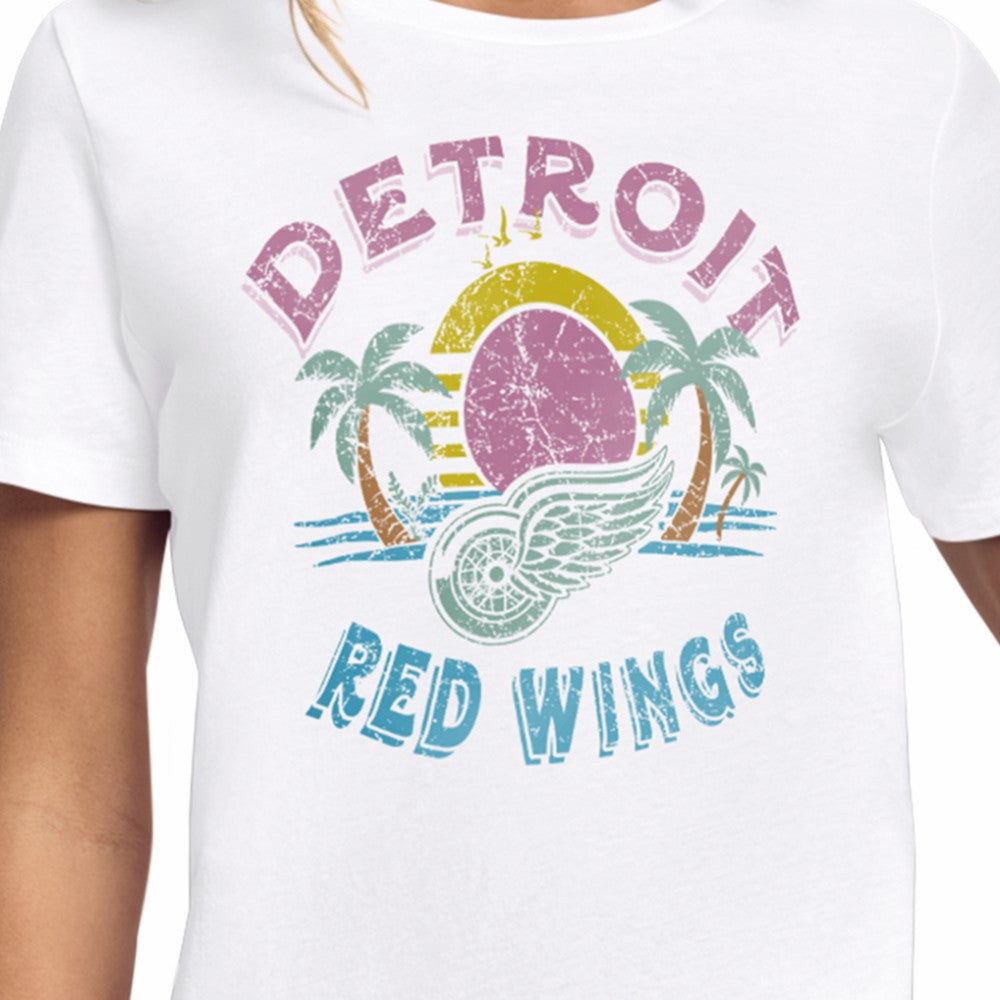 Detroit Red Wings Starter Women's Tonal Beach T-Shirt - White - NHL