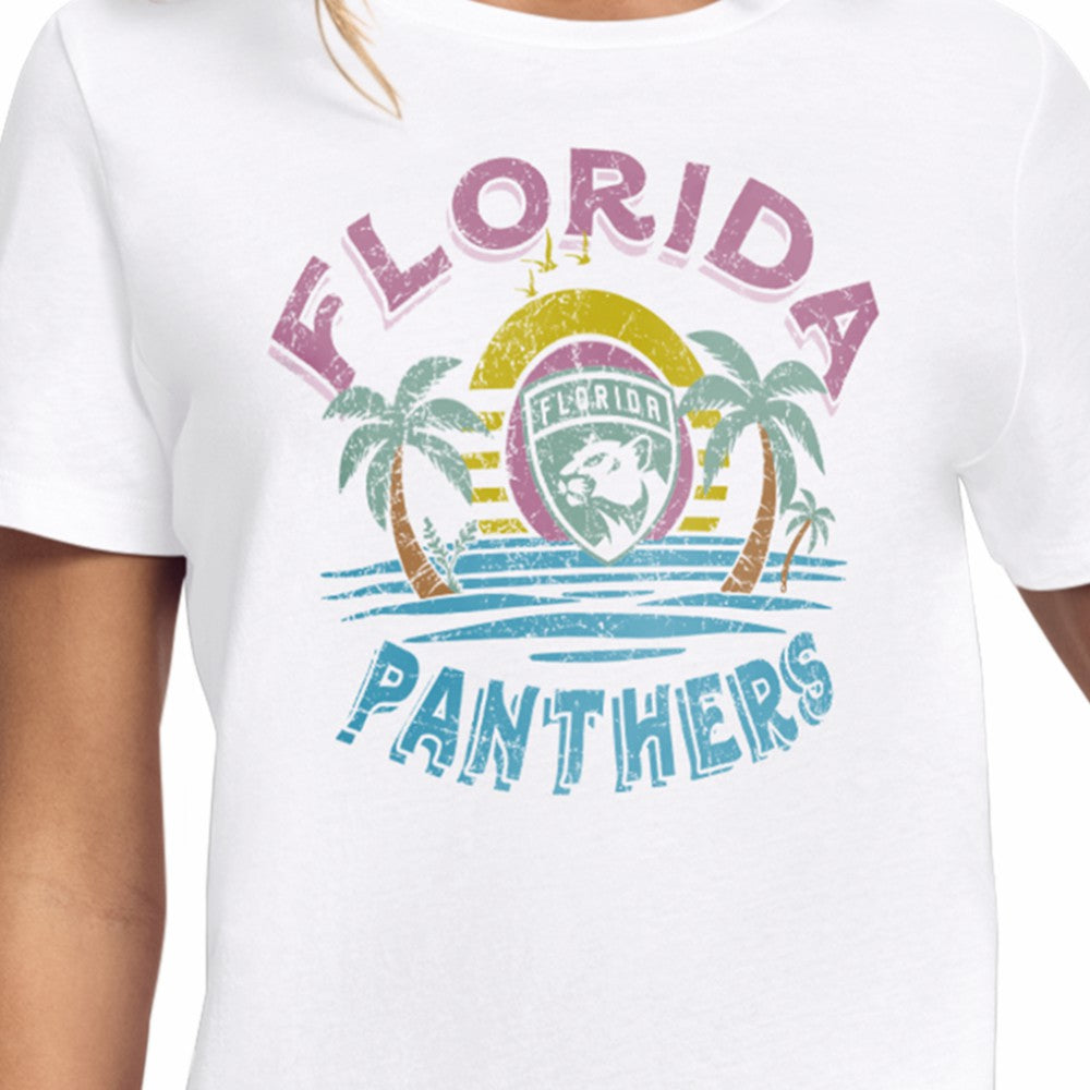 Florida Panthers Starter Women's Tonal Beach T-Shirt - White - NHL