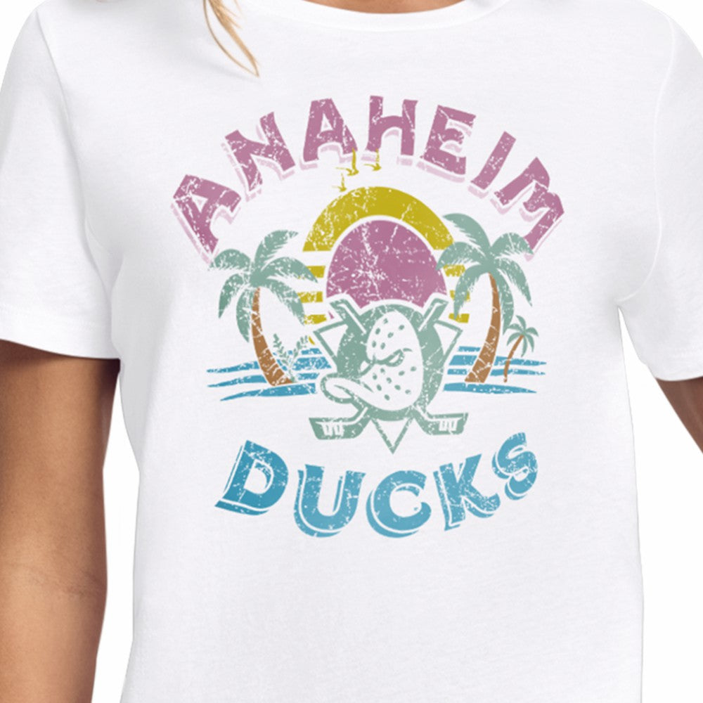 Anaheim Ducks Starter Women's Tonal Beach T-Shirt - White - NHL