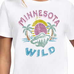 Minnesota Wild Starter Women's Tonal Beach T-Shirt - White - NHL