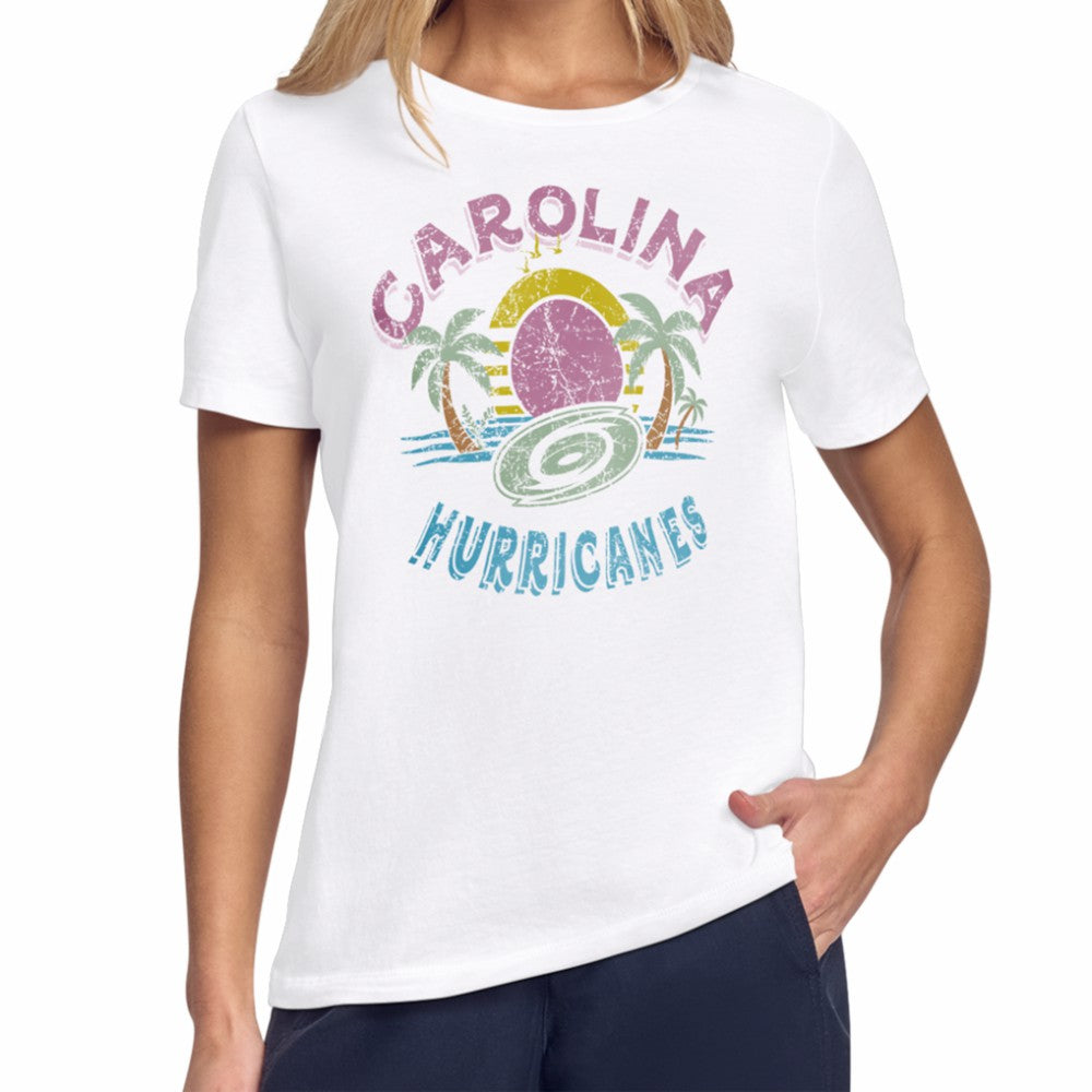 Carolina Hurricanes Starter Women's Tonal Beach T-Shirt - White - NHL