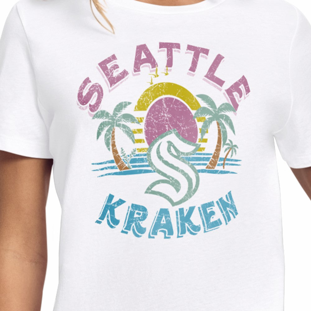 Seattle Kraken Starter Women's Tonal Beach T-Shirt - White - NHL