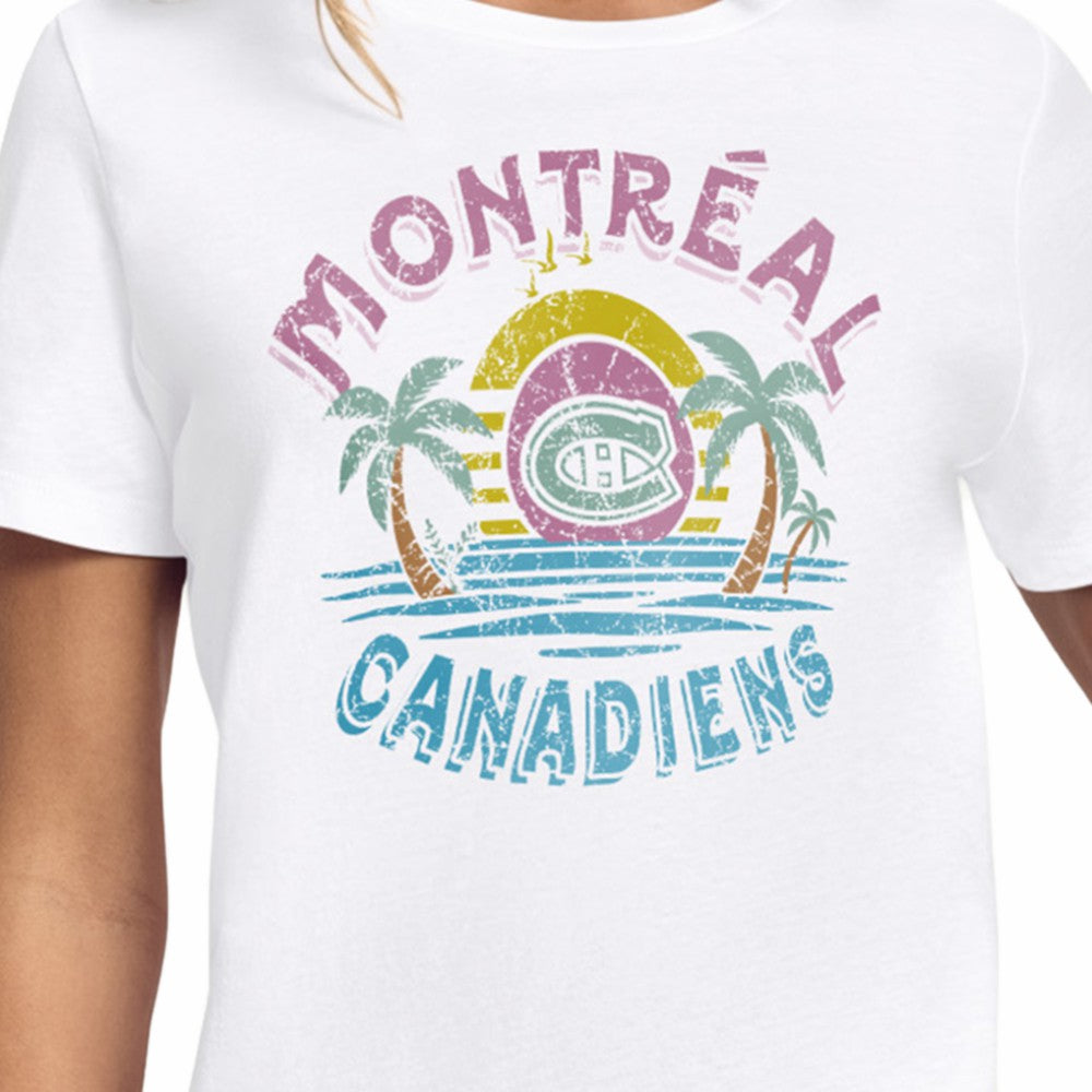 Montreal Canadiens Starter Women's Tonal Beach T-Shirt - White - NHL