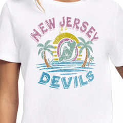 New Jersey Devils Starter Women's Tonal Beach T-Shirt - White - NHL