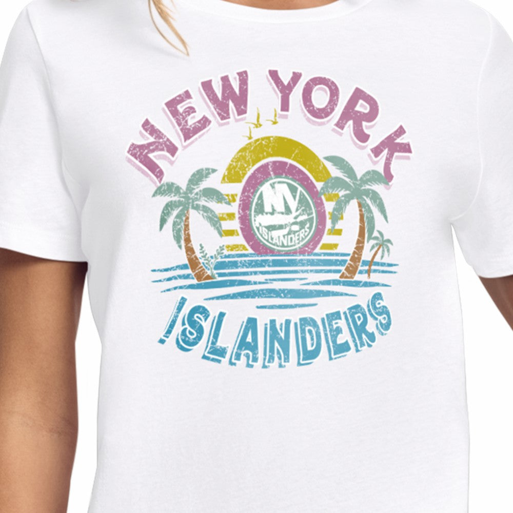 New York Islanders Starter Women's Tonal Beach T-Shirt - White - NHL