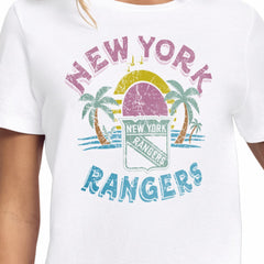 New York Rangers Starter Women's Tonal Beach T-Shirt - White - NHL