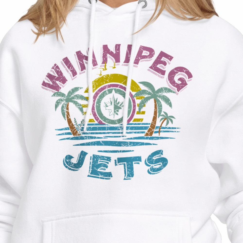 Winnipeg Jets Starter Women's Tonal Beach Hoodie - White - NHL
