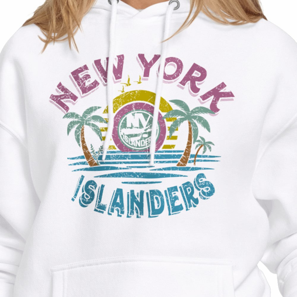 New York Islanders Starter Women's Tonal Beach Hoodie - White - NHL