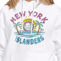 New York Islanders Starter Women's Tonal Beach Hoodie - White - NHL