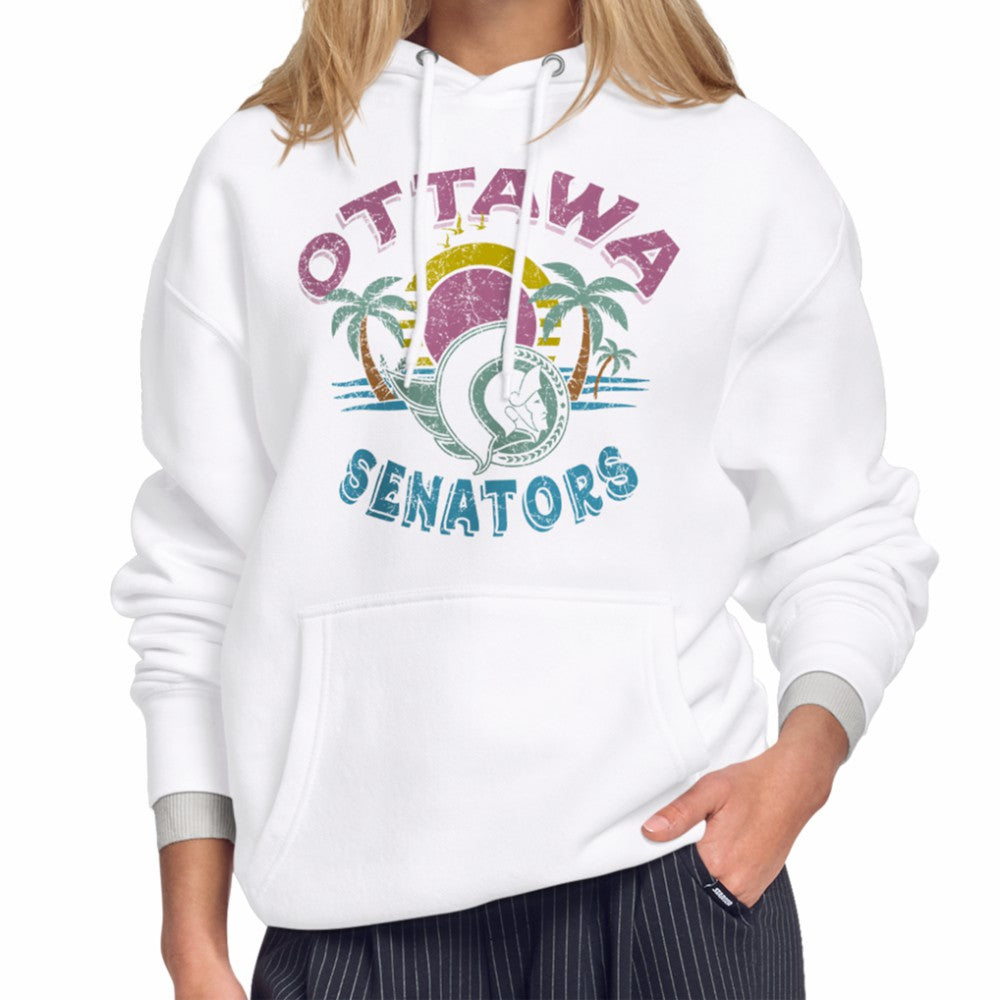 Ottawa Senators Starter Women's Tonal Beach Hoodie - White - NHL