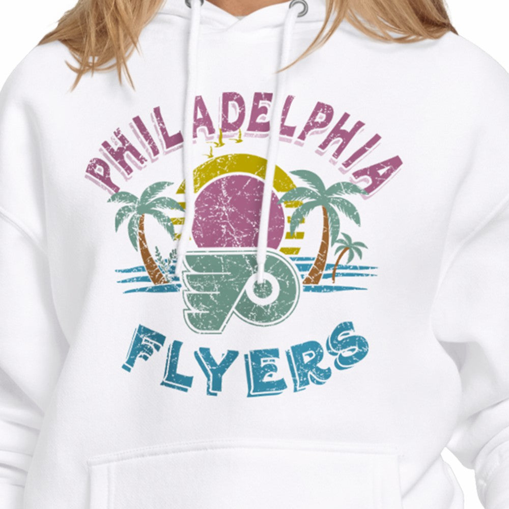 Philadelphia Flyers Starter Women's Tonal Beach Hoodie - White - NHL