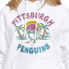 Pittsburgh Penguins Starter Women's Tonal Beach Hoodie - White - NHL