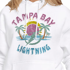 Tampa Bay Lightning Starter Women's Tonal Beach Hoodie - White - NHL