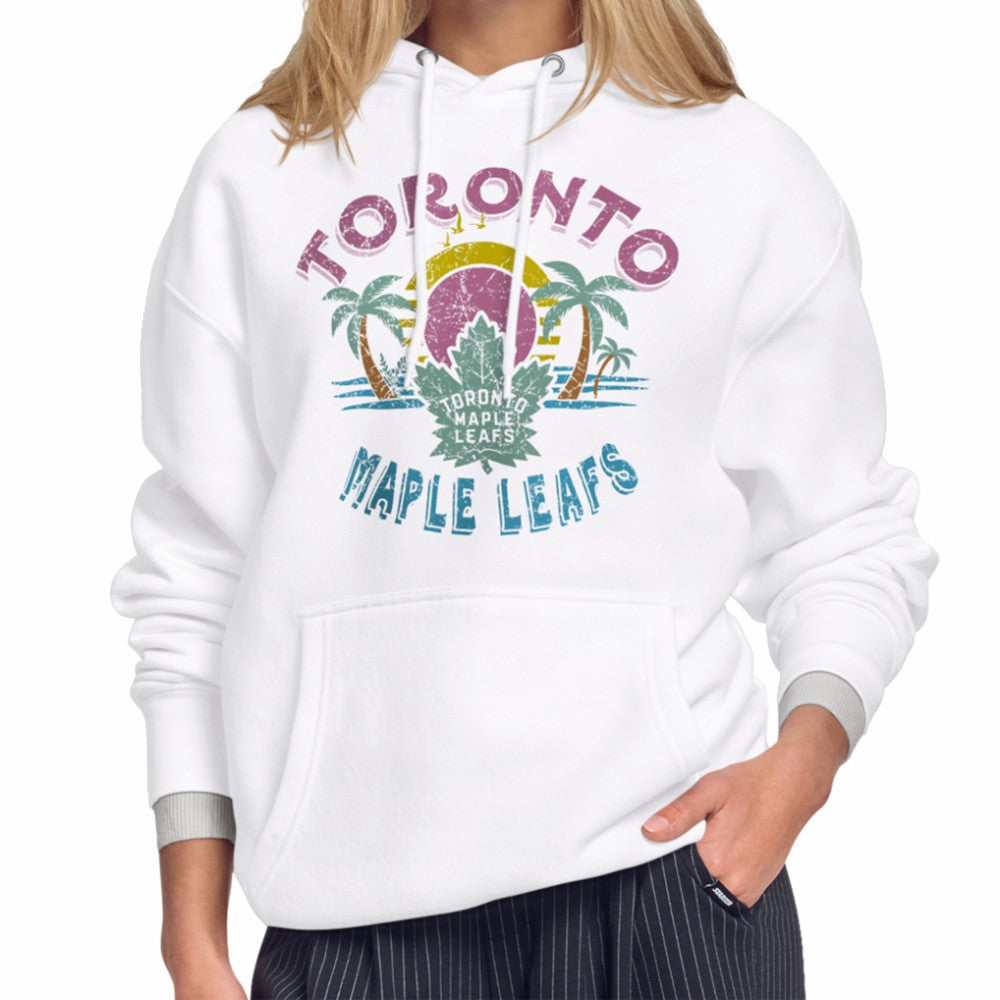 Toronto Maple Leafs Starter Women's Tonal Beach Hoodie - White - NHL