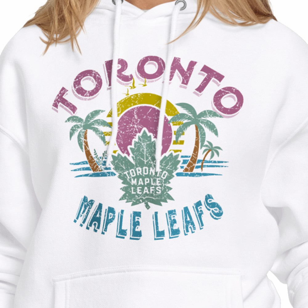 Toronto Maple Leafs Starter Women's Tonal Beach Hoodie - White - NHL