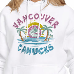 Vancouver Canucks Starter Women's Tonal Beach Hoodie - White - NHL