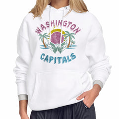 Washington Capitals Starter Women's Tonal Beach Hoodie - White - NHL