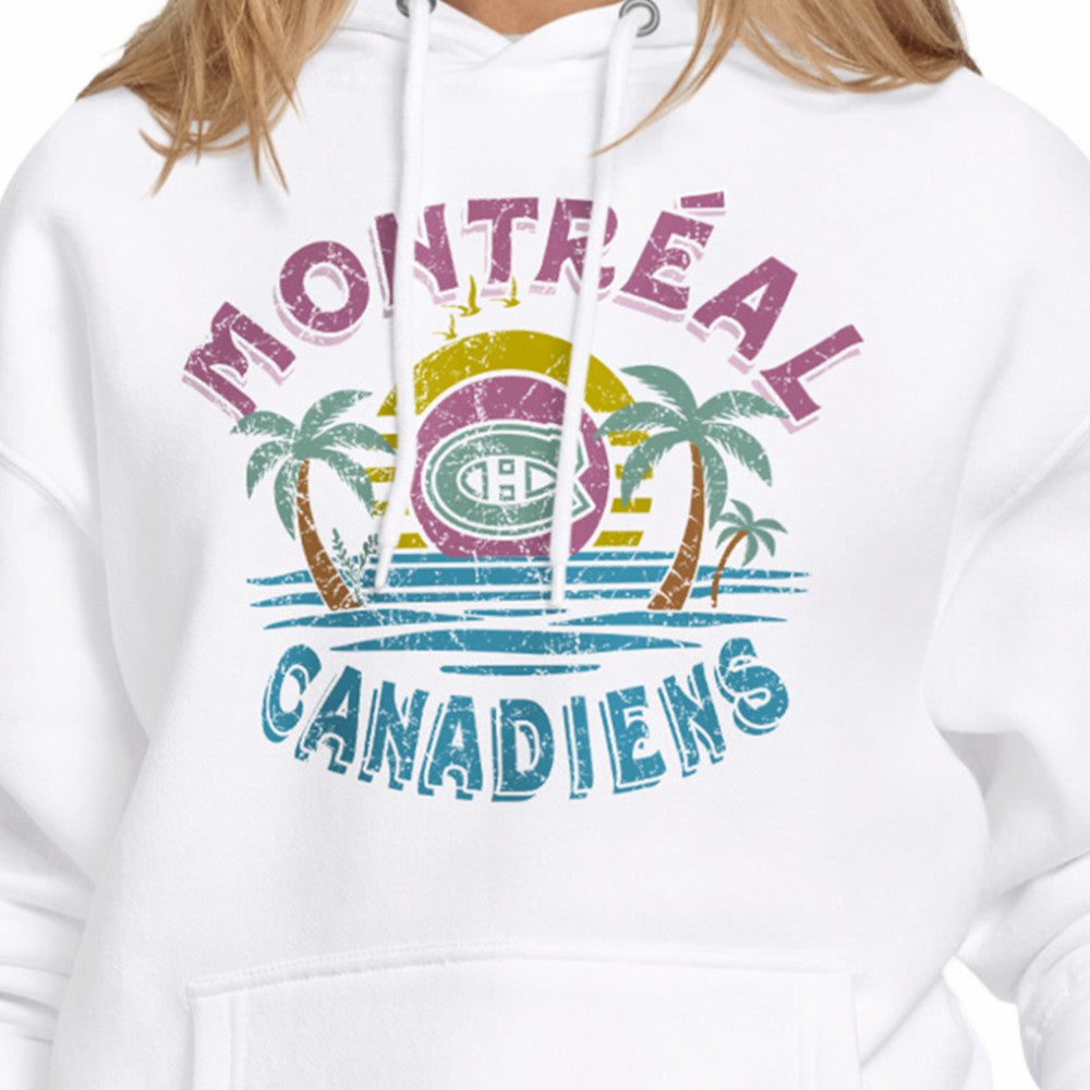 Montreal Canadiens Starter Women's Tonal Beach Hoodie - White - NHL