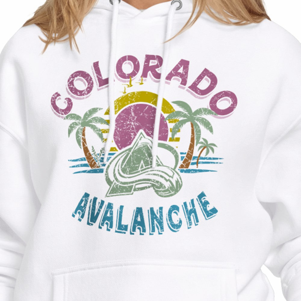 Colorado Avalanche Starter Women's Tonal Beach Hoodie - White - NHL