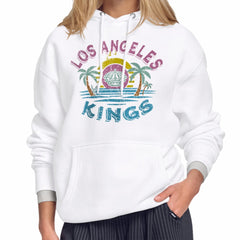 Los Angeles Kings Starter Women's Tonal Beach Hoodie - White - NHL