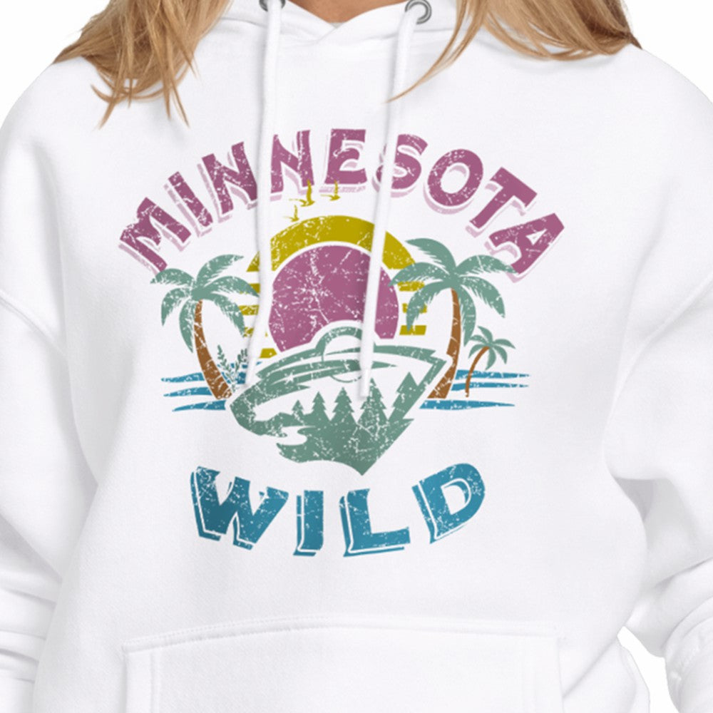 Minnesota Wild Starter Women's Tonal Beach Hoodie - White - NHL
