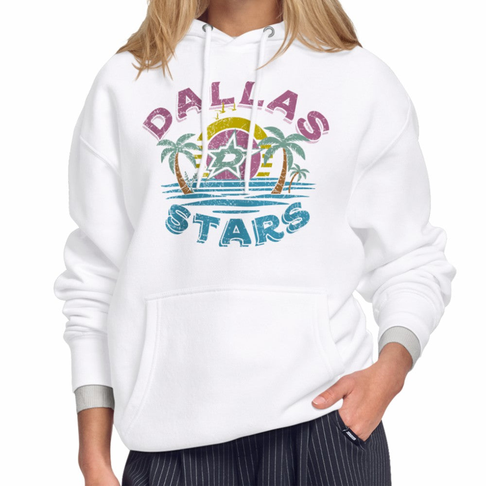 Dallas Stars Starter Women's Tonal Beach Hoodie - White - NHL