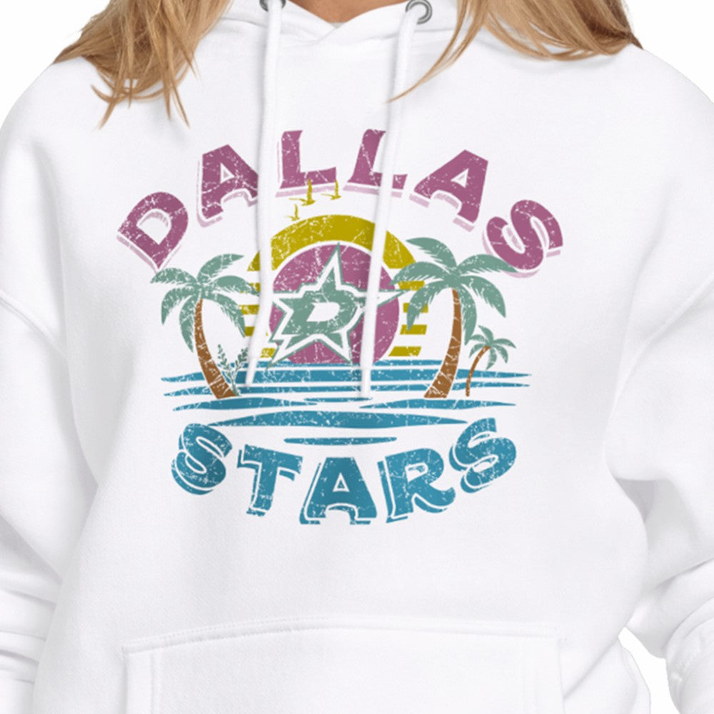 Dallas Stars Starter Women's Tonal Beach Hoodie - White - NHL
