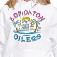 Edmonton Oilers Starter Women's Tonal Beach Hoodie - White - NHL