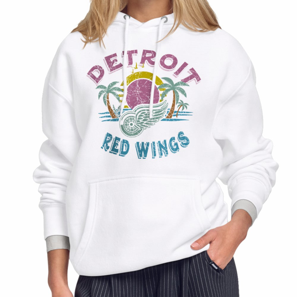 Detroit Red Wings Starter Women's Tonal Beach Hoodie - White - NHL