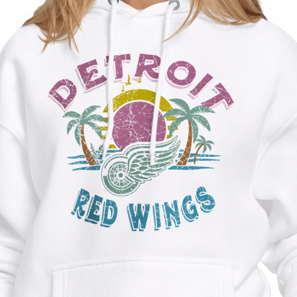 Detroit Red Wings Starter Women's Tonal Beach Hoodie - White - NHL