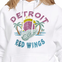 Detroit Red Wings Starter Women's Tonal Beach Hoodie - White - NHL
