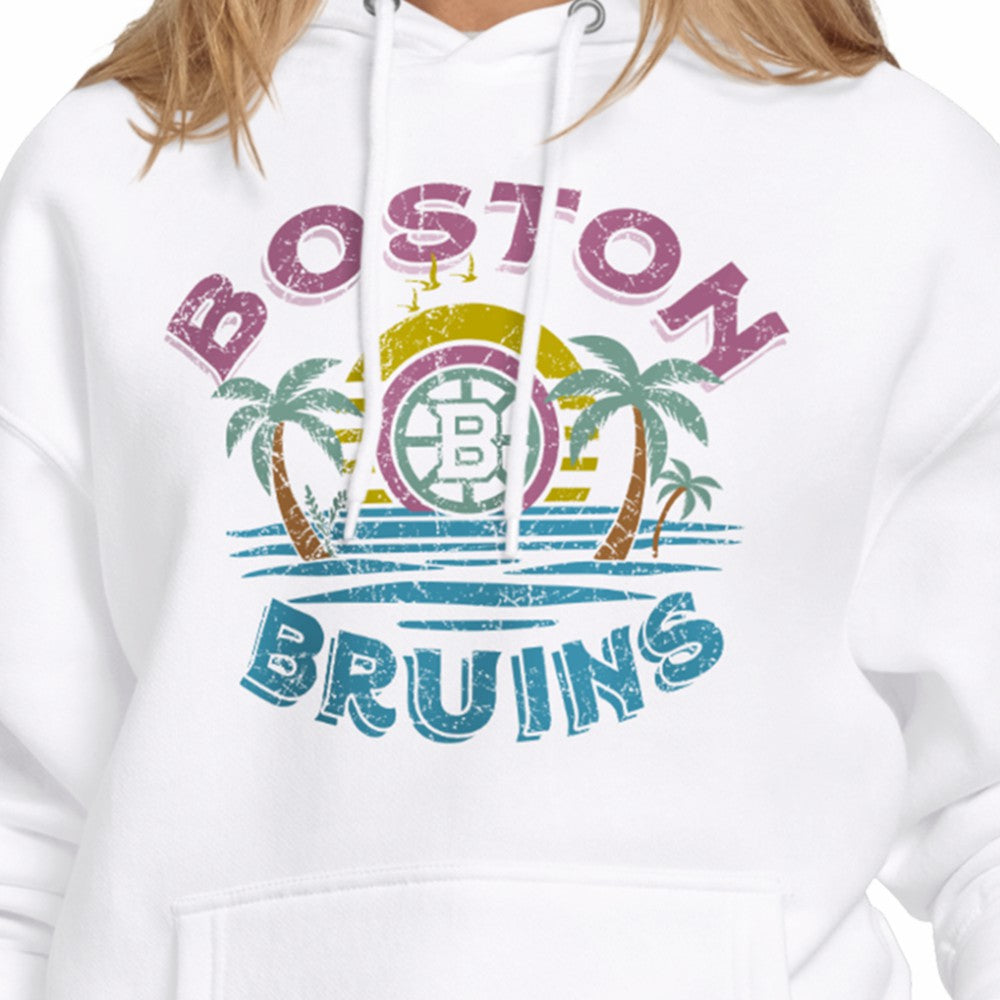 Boston Bruins Starter Women's Tonal Beach Hoodie - White - NHL