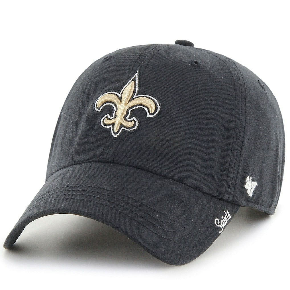 New Orleans Saints '47 Women's Miata Clean Up Adjustable Hat Black | 47 brand
