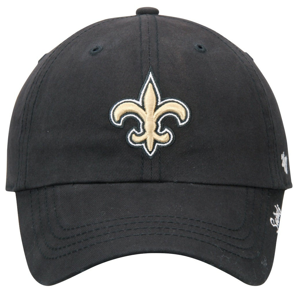 New Orleans Saints '47 Women's Miata Clean Up Adjustable Hat Black | 47 brand