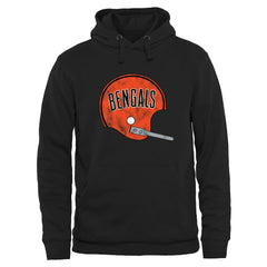 Cincinnati Bengals Throwback Logo Pullover Hoodie Black | NFL