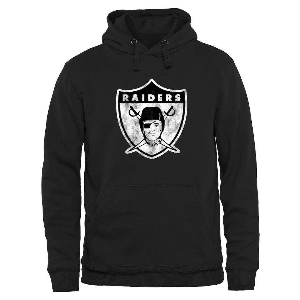 Las Vegas Raiders Throwback Logo Pullover Hoodie Black | NFL