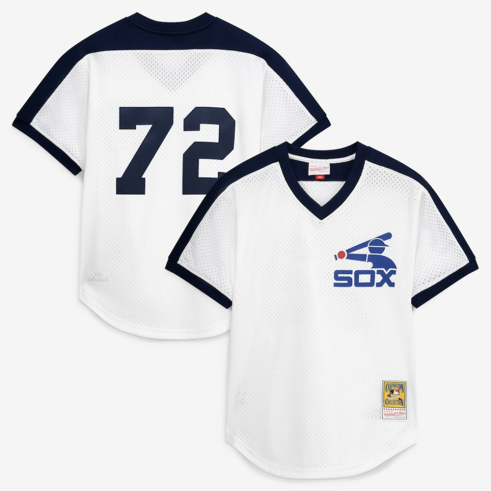 Carlton Fisk Chicago White Sox Mitchell & Ness Authentic Batting Practice Jersey - MLB