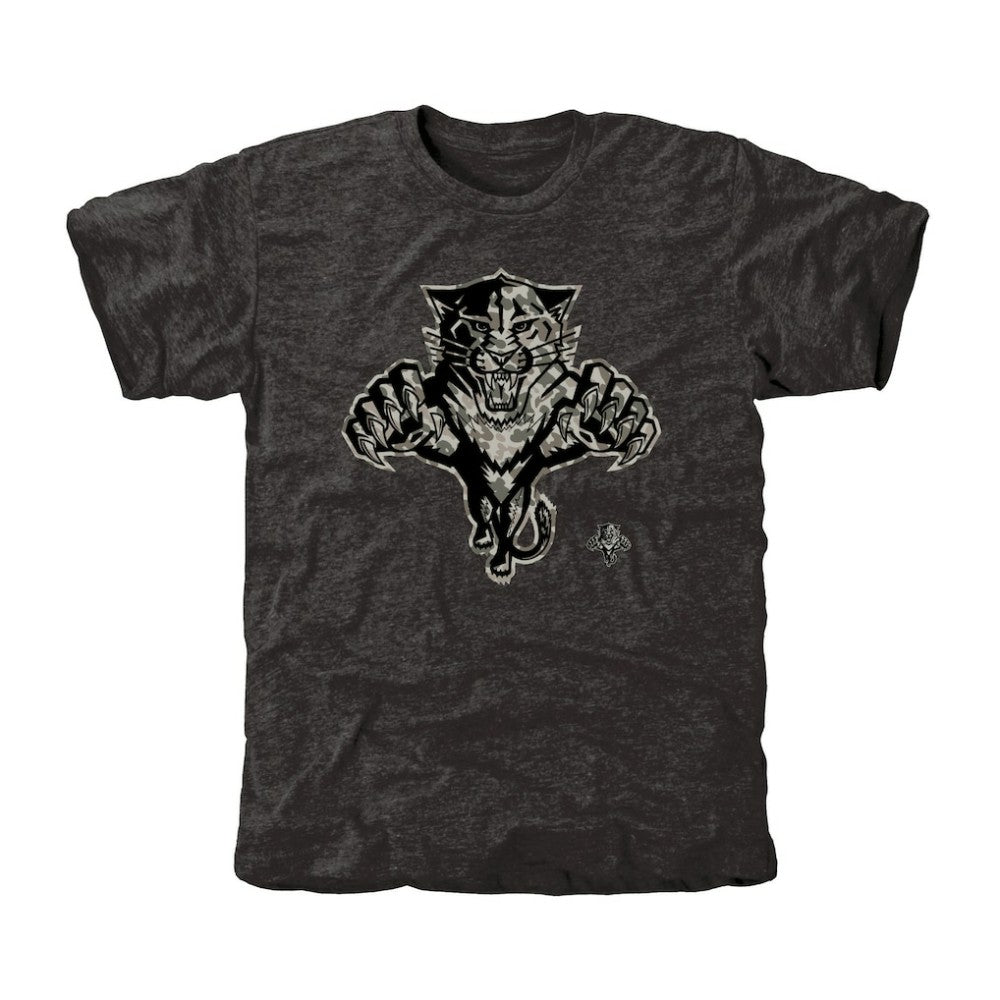 Men's Florida Panthers Black Rink Warrior Tri-Blend T-Shirt - NHL