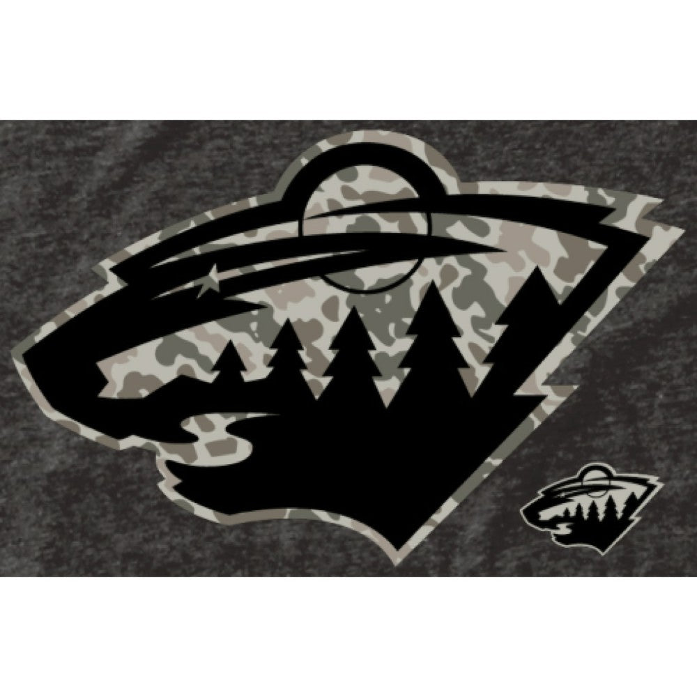 Men's Minnesota Wild Black Rink Warrior Tri-Blend T-Shirt - NHL