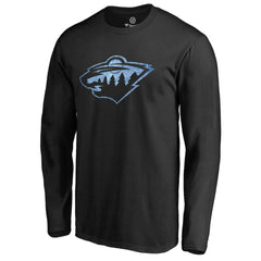 Minnesota Wild Pond Hockey Long Sleeve T-Shirt - Black - NHL