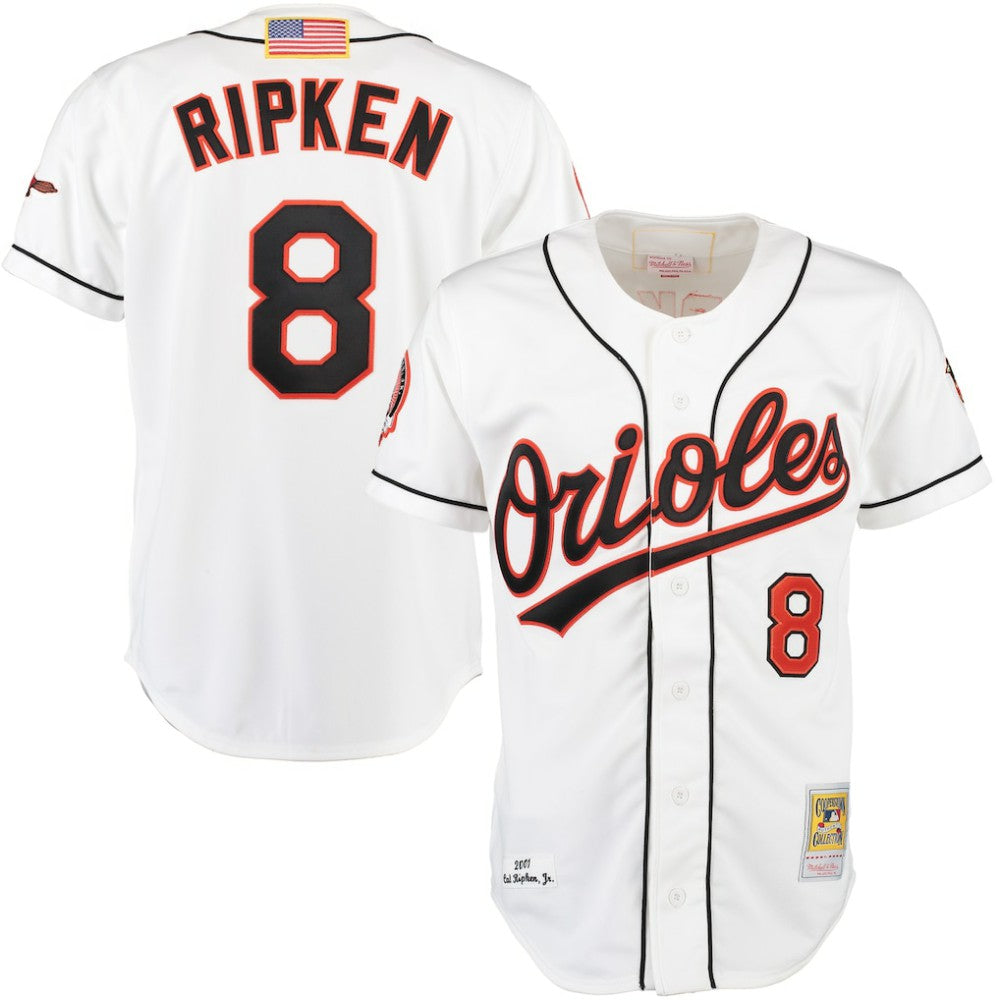 Cal Ripken Baltimore Orioles Mitchell & Ness Home Authentic Jersey - MLB