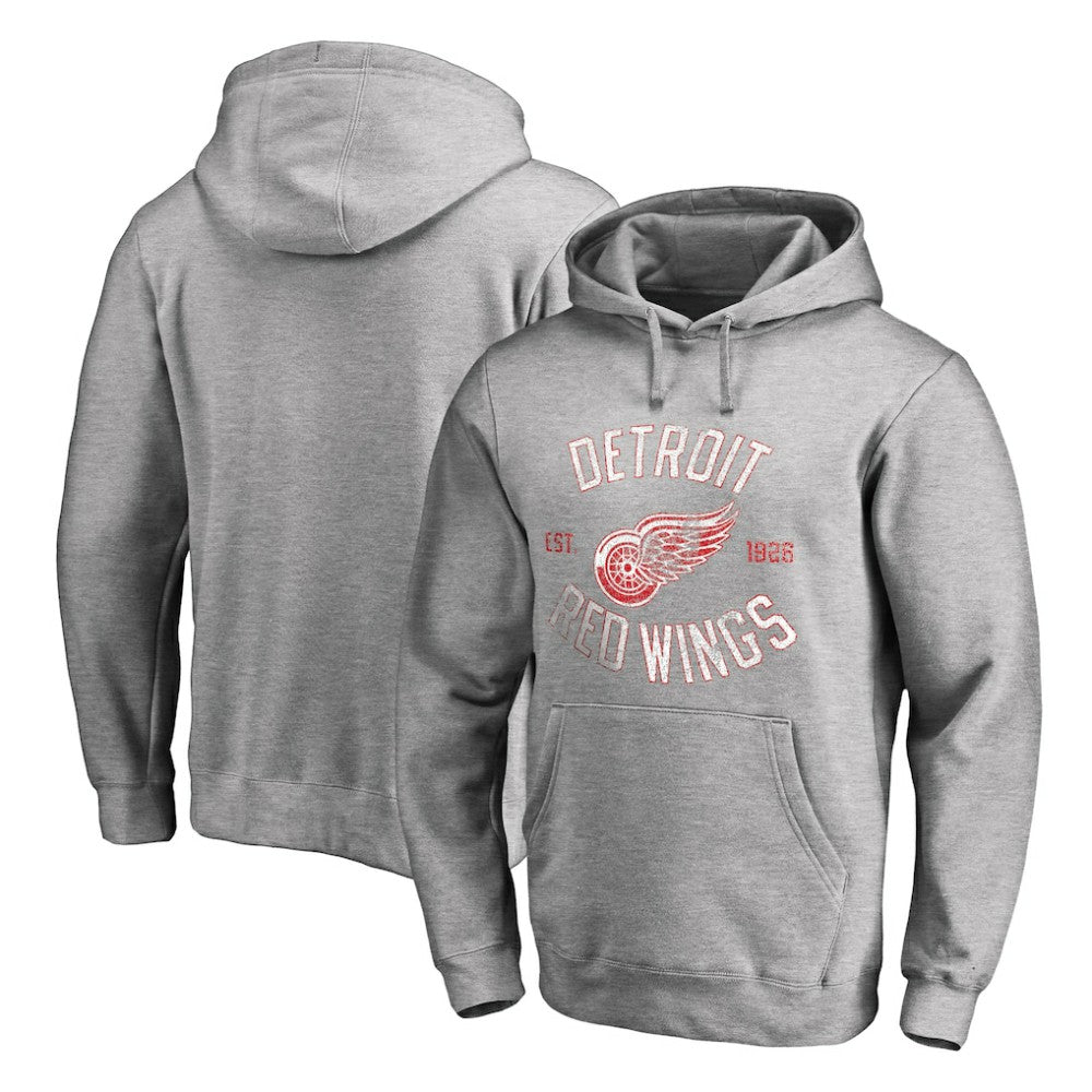 Detroit Red Wings Heritage Pullover Hoodie - Ash - NHL