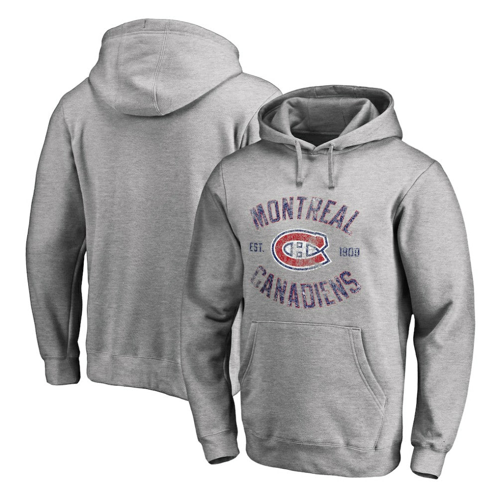Montreal Canadiens Heritage Pullover Hoodie - Ash - NHL